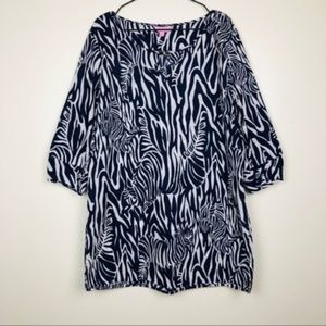 Lilly Pulitzer Entourage Zebra Print Tunic